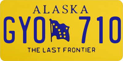 AK license plate GYO710