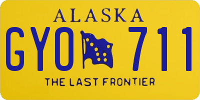 AK license plate GYO711