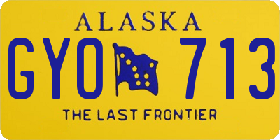 AK license plate GYO713