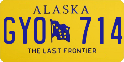 AK license plate GYO714
