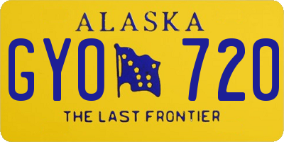 AK license plate GYO720