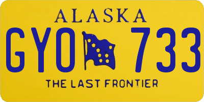 AK license plate GYO733