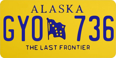 AK license plate GYO736