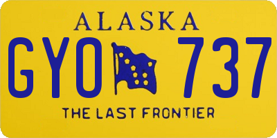 AK license plate GYO737