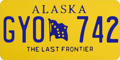 AK license plate GYO742
