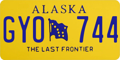 AK license plate GYO744