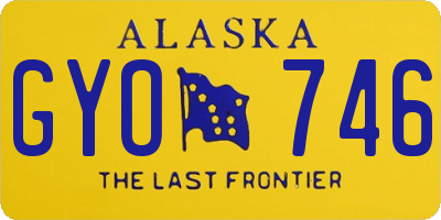 AK license plate GYO746
