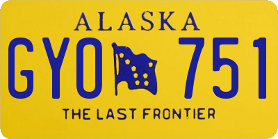 AK license plate GYO751