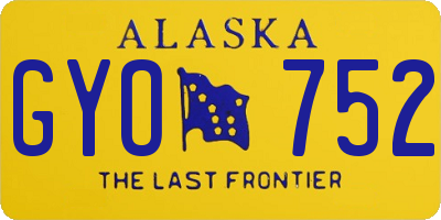 AK license plate GYO752