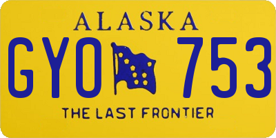 AK license plate GYO753