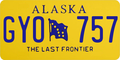 AK license plate GYO757