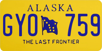 AK license plate GYO759