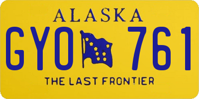 AK license plate GYO761