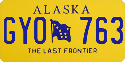 AK license plate GYO763