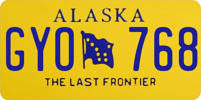 AK license plate GYO768
