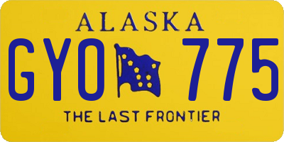 AK license plate GYO775