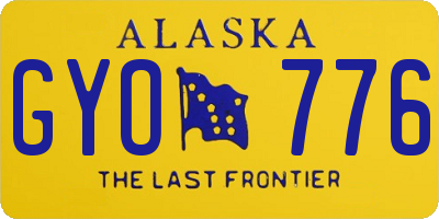 AK license plate GYO776