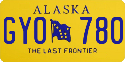 AK license plate GYO780