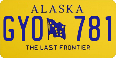 AK license plate GYO781