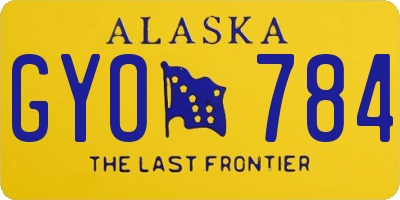 AK license plate GYO784
