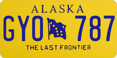 AK license plate GYO787