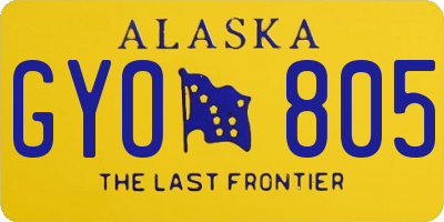 AK license plate GYO805