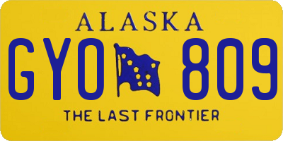 AK license plate GYO809