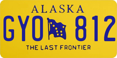 AK license plate GYO812