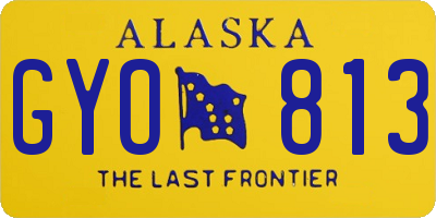 AK license plate GYO813