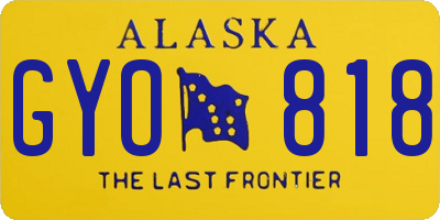 AK license plate GYO818