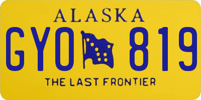 AK license plate GYO819