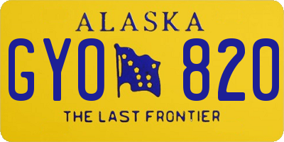 AK license plate GYO820