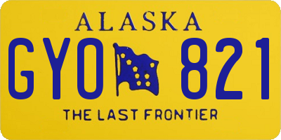 AK license plate GYO821