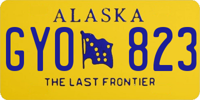 AK license plate GYO823