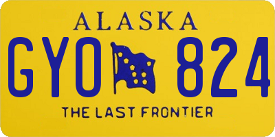 AK license plate GYO824