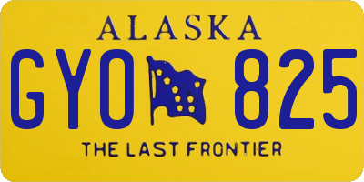 AK license plate GYO825