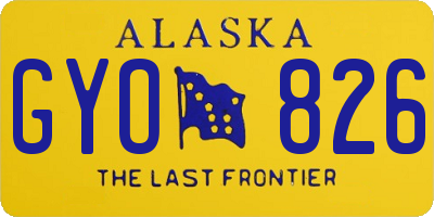 AK license plate GYO826