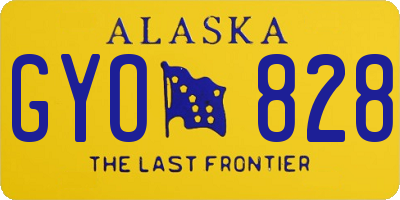 AK license plate GYO828