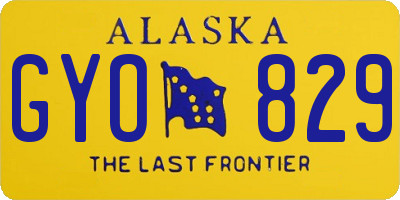 AK license plate GYO829