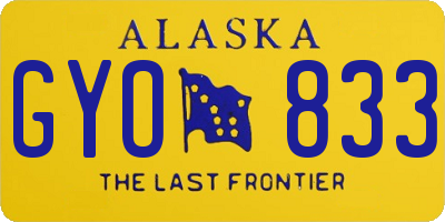 AK license plate GYO833