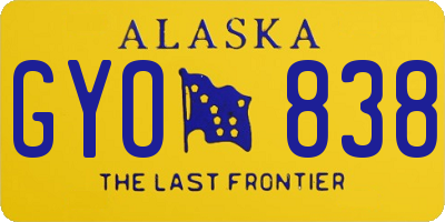 AK license plate GYO838