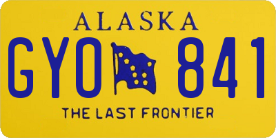 AK license plate GYO841