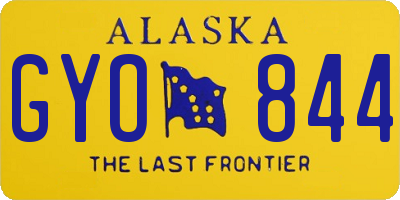 AK license plate GYO844