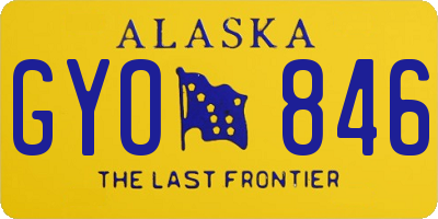 AK license plate GYO846