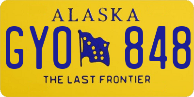 AK license plate GYO848