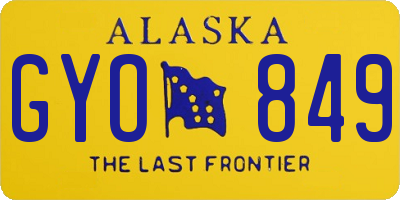 AK license plate GYO849