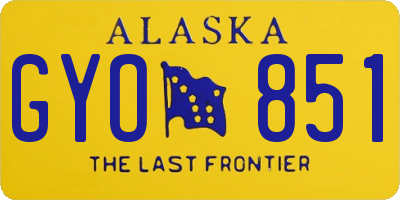 AK license plate GYO851