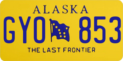 AK license plate GYO853