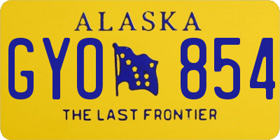 AK license plate GYO854
