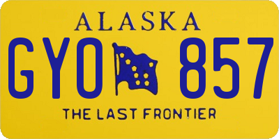 AK license plate GYO857